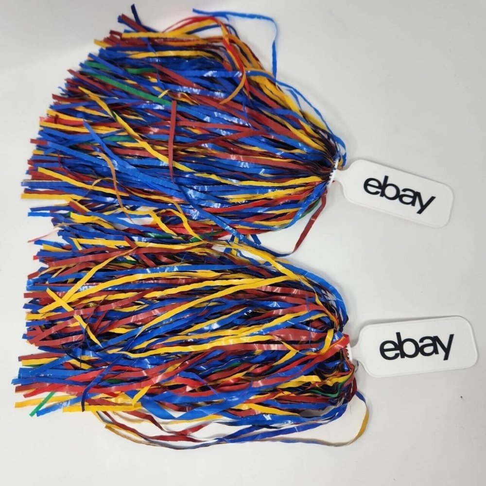 Ebay Pom Poms eBay Open 2023 eBayana Swag 16" Multicolor Set of 2